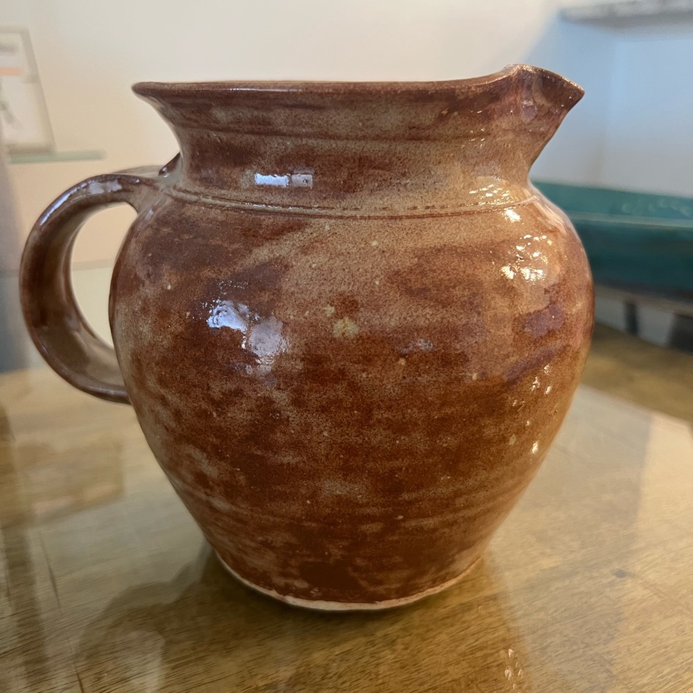 - Vintage stoneware pottery Pitcher